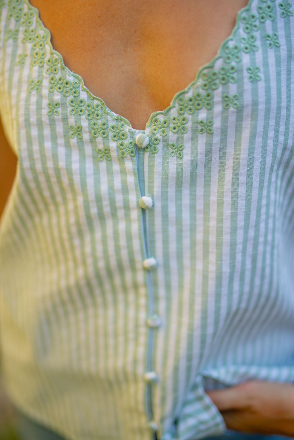 Top Louise vert