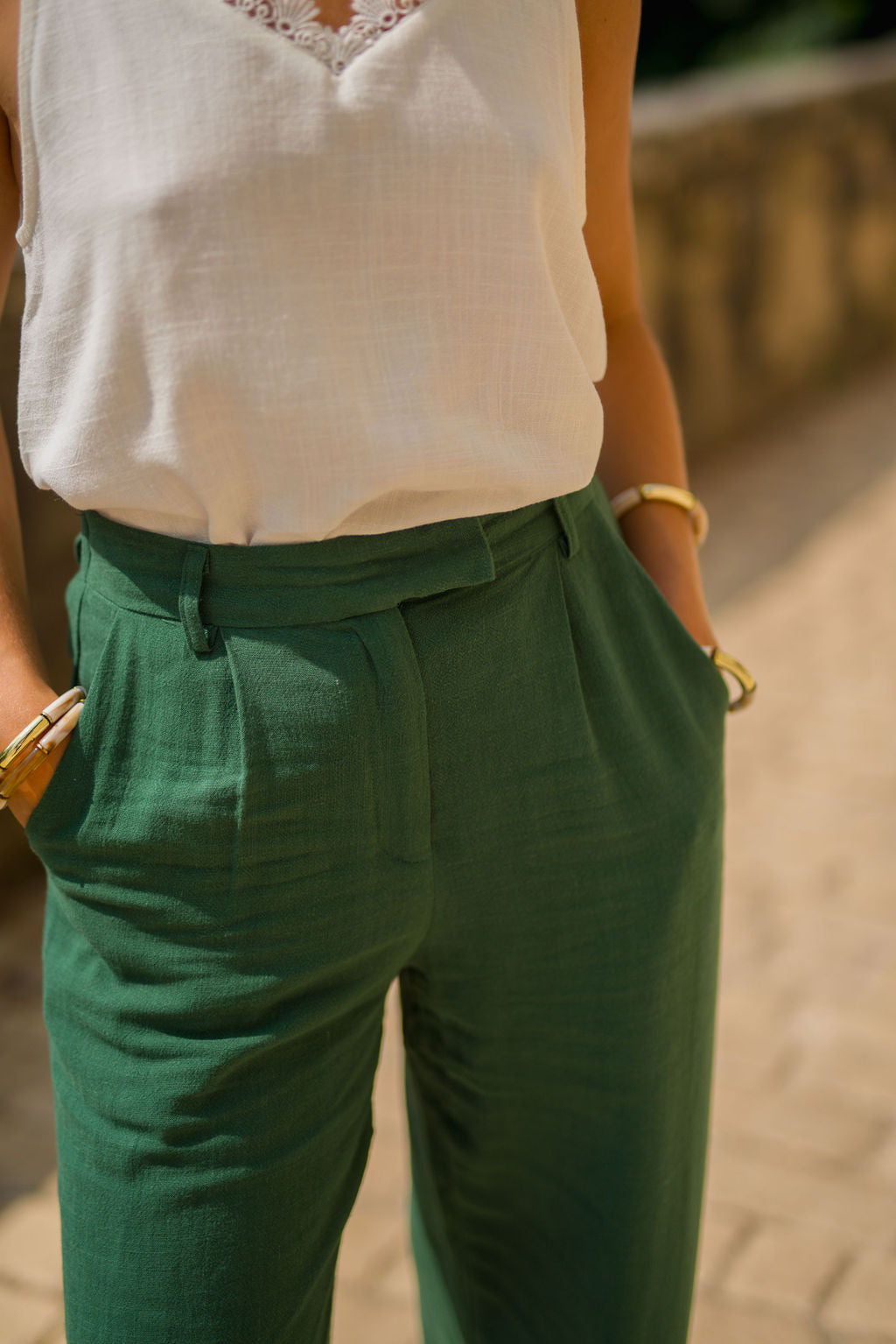 Pantalon Darren vert sapin