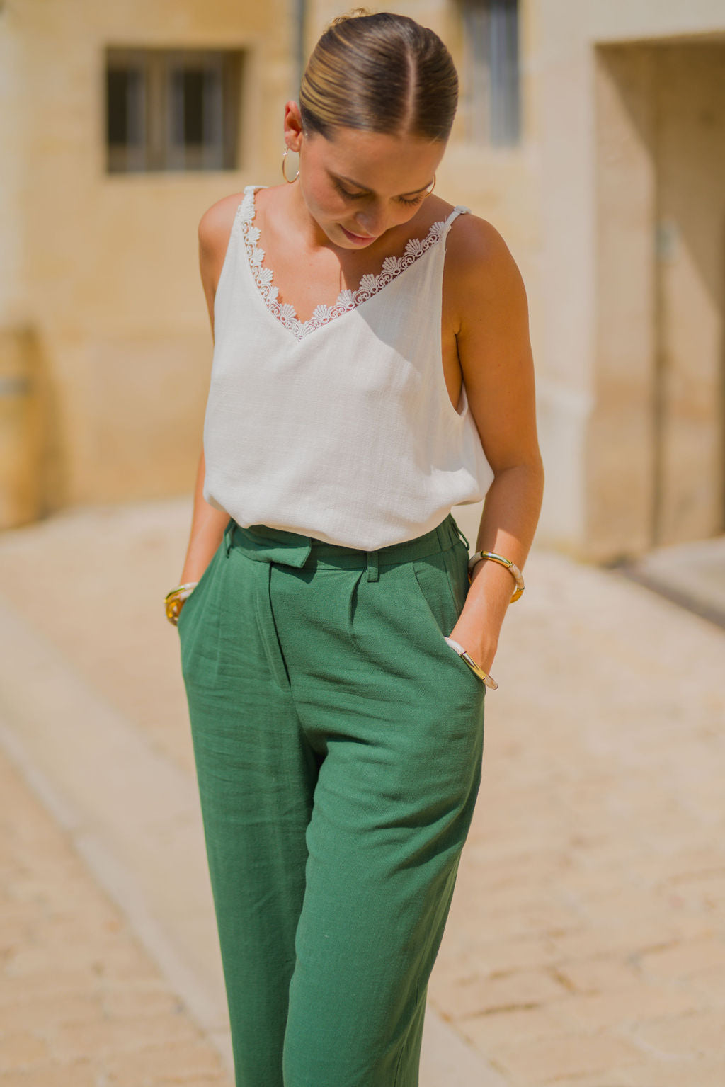 Pantalon Darren vert sapin