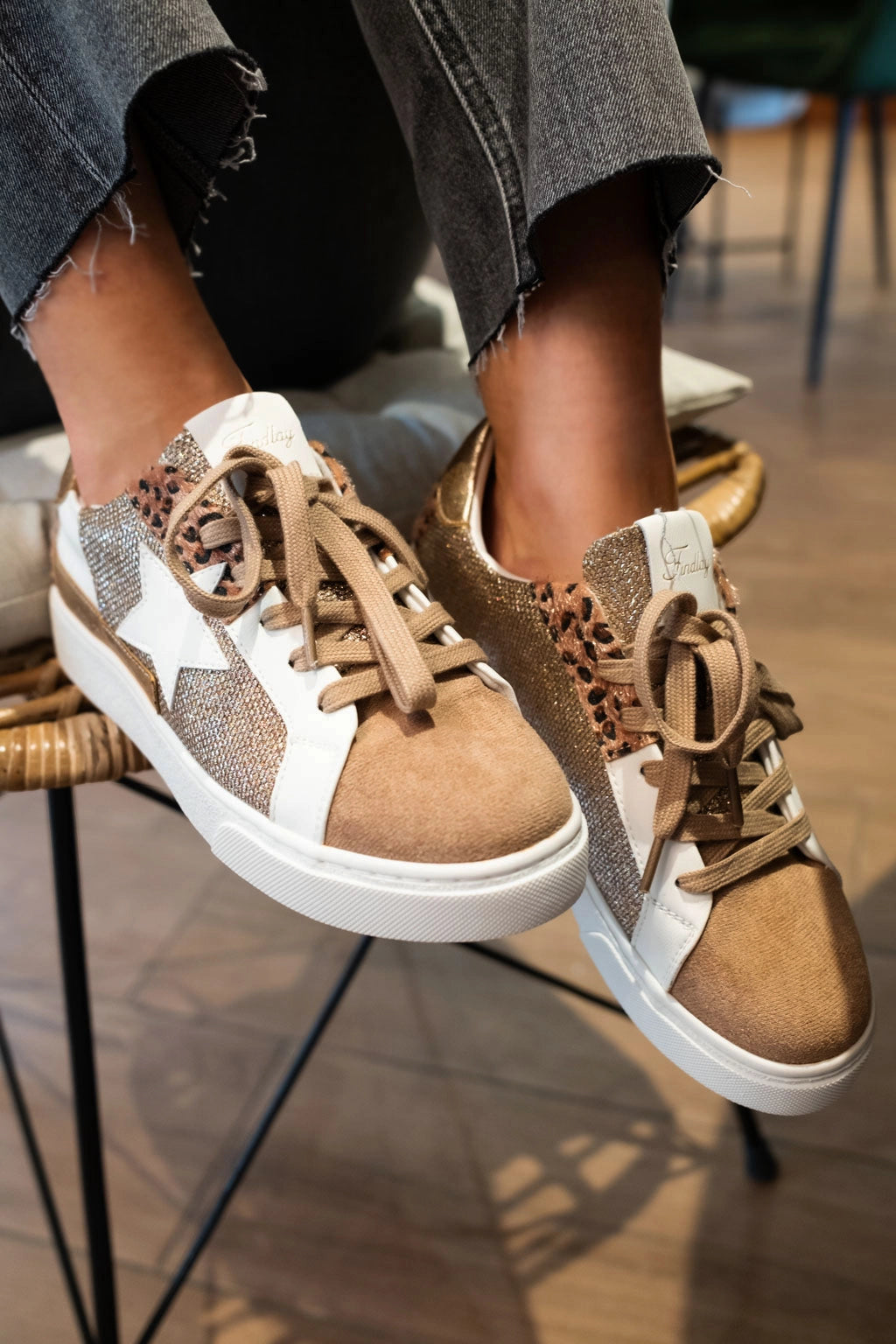 Baskets Catalina léopard