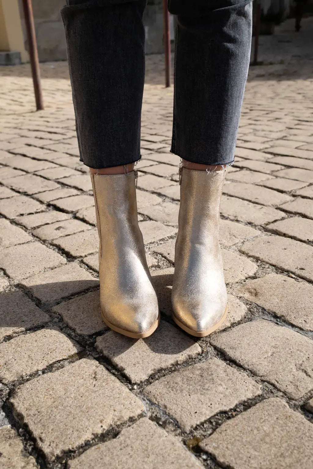 Bottines Paris dorées