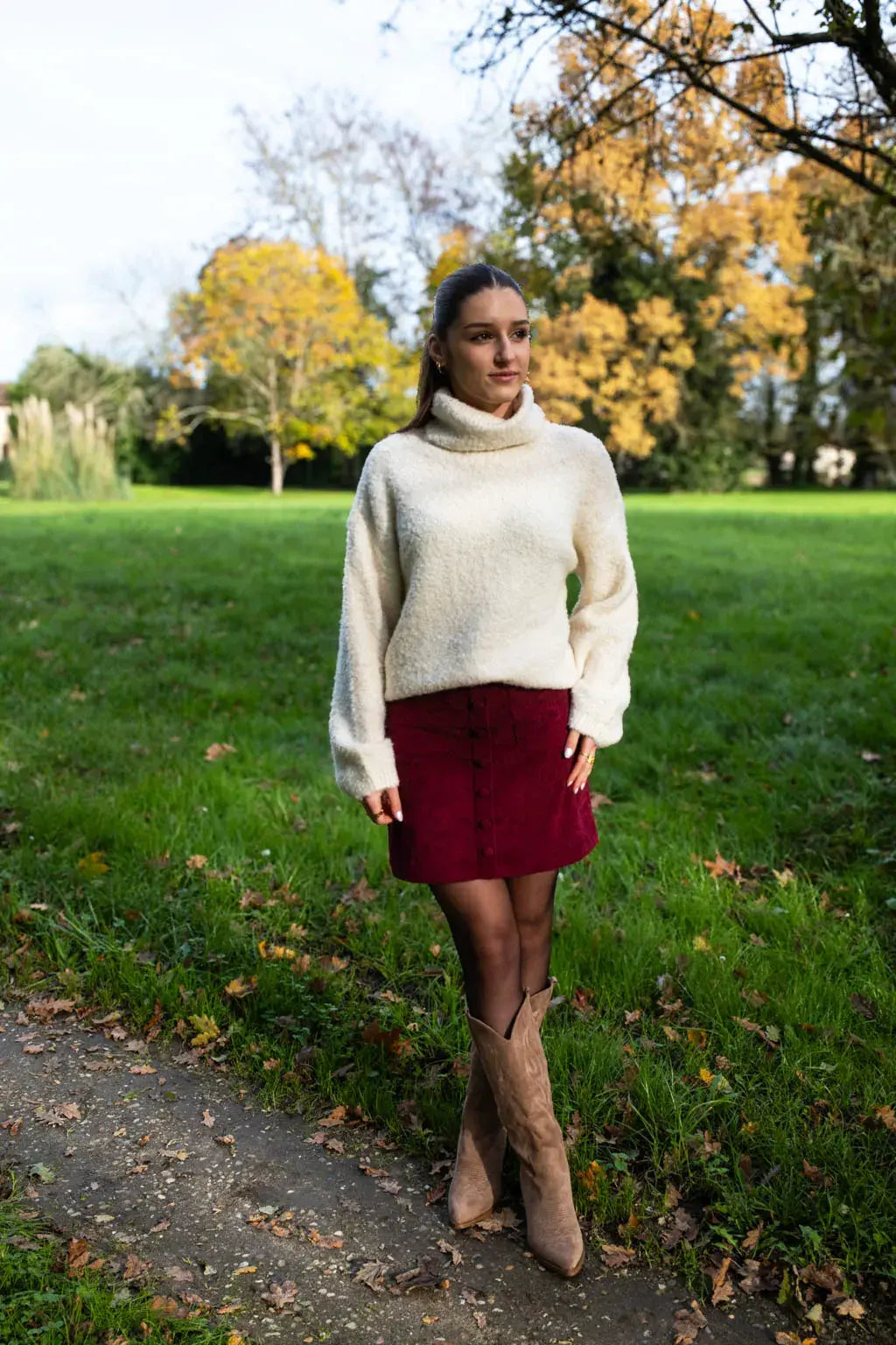 Jupe Betty bordeaux