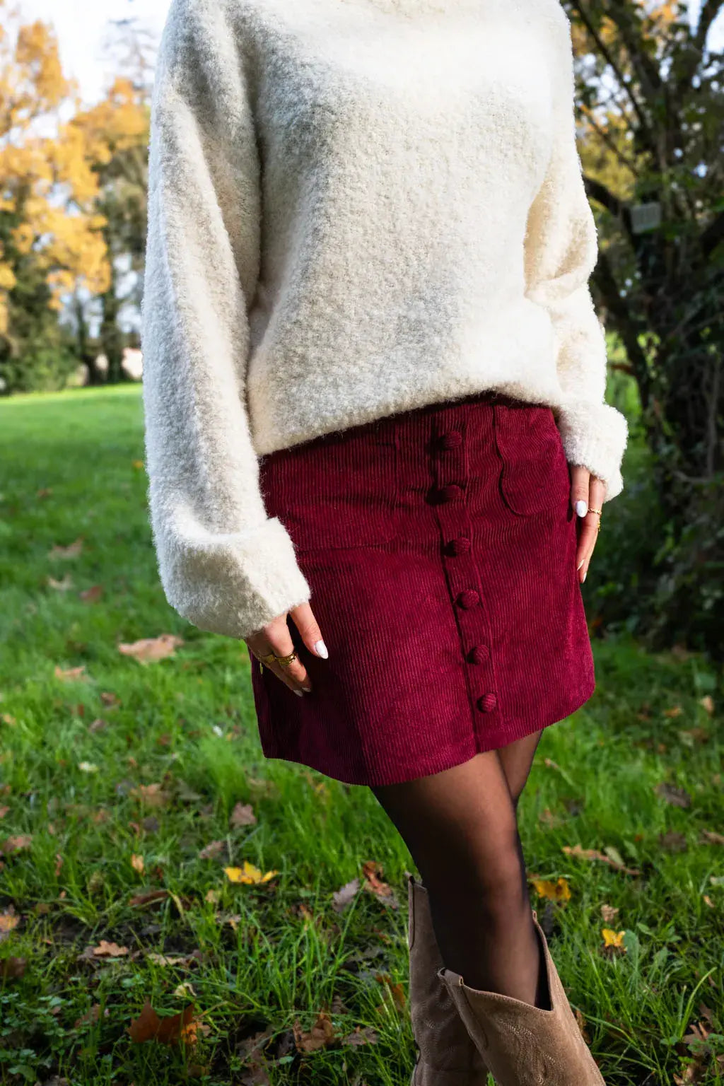 Jupe Betty bordeaux