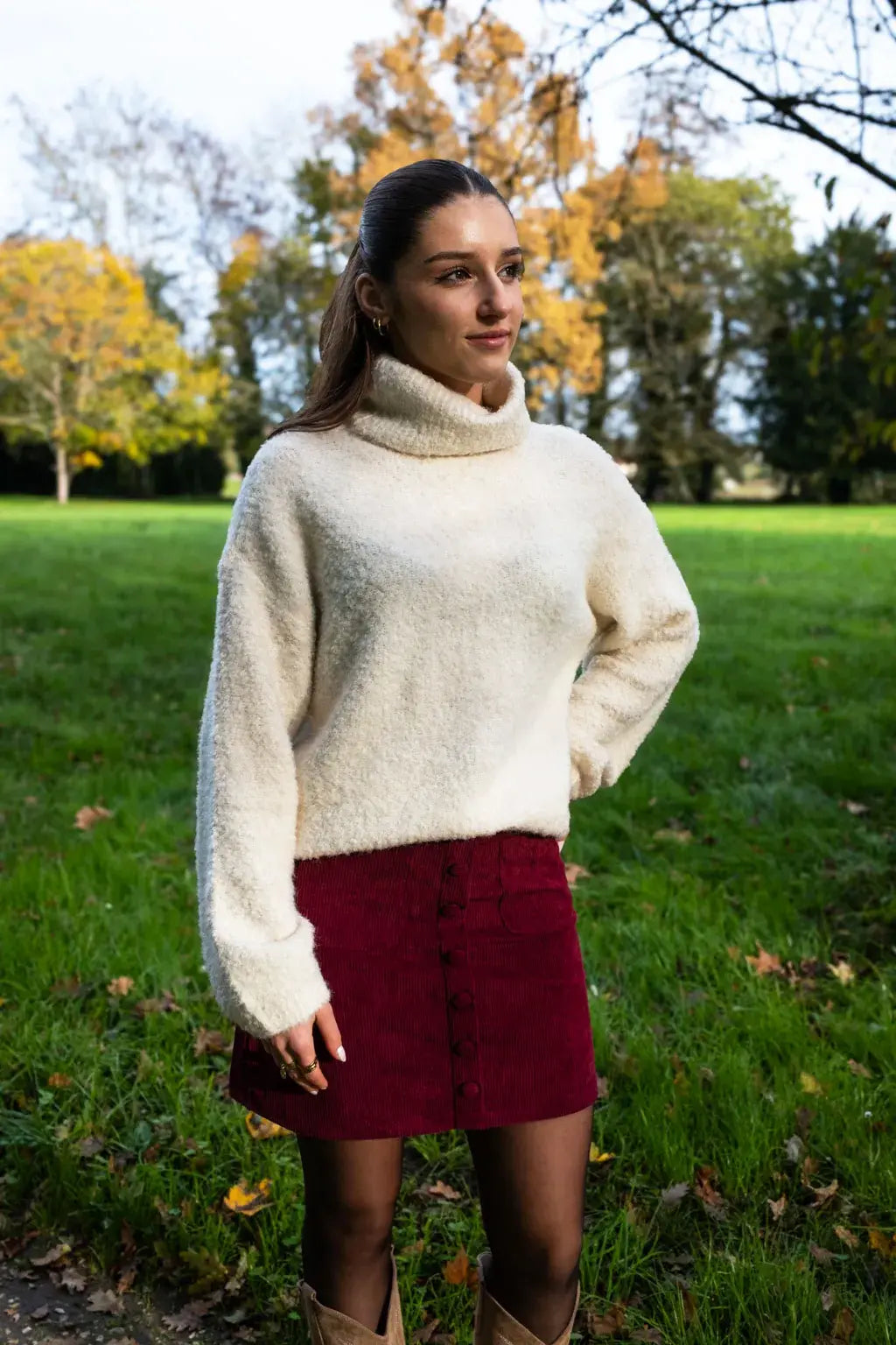 Jupe Betty bordeaux