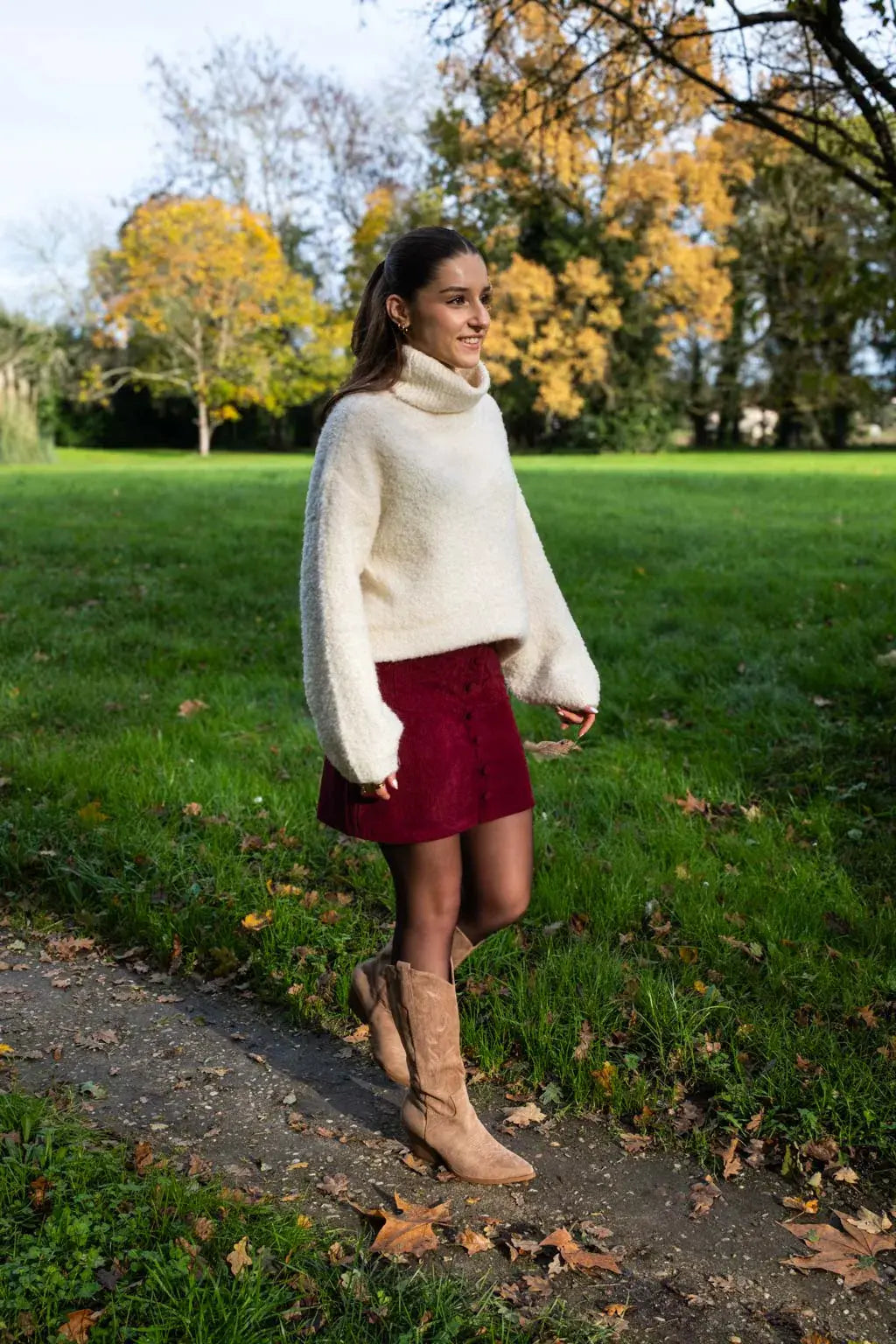 Jupe Betty bordeaux