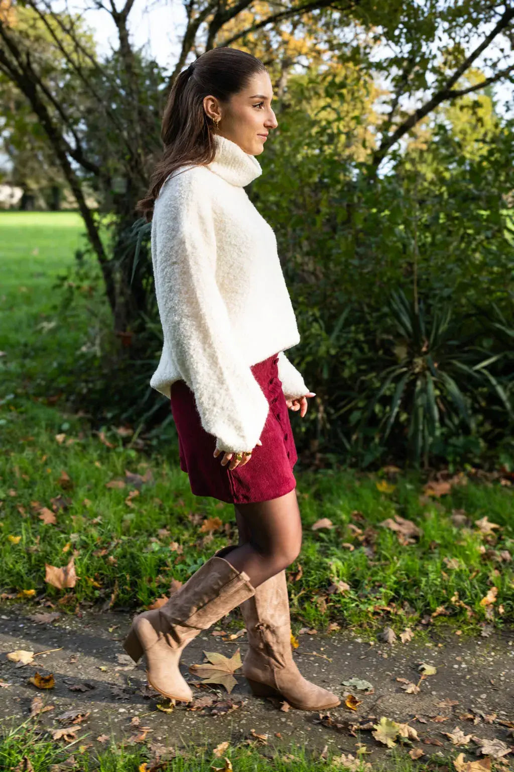 Jupe Betty bordeaux