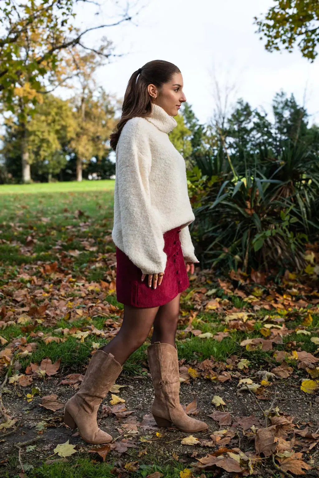 Jupe Betty bordeaux