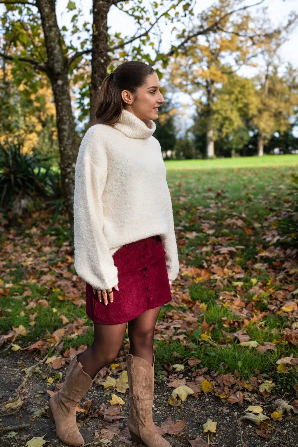 Jupe Betty bordeaux