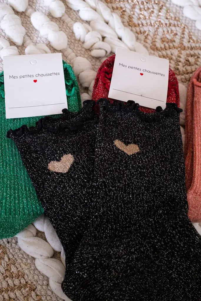 Chaussettes Cœur vertes