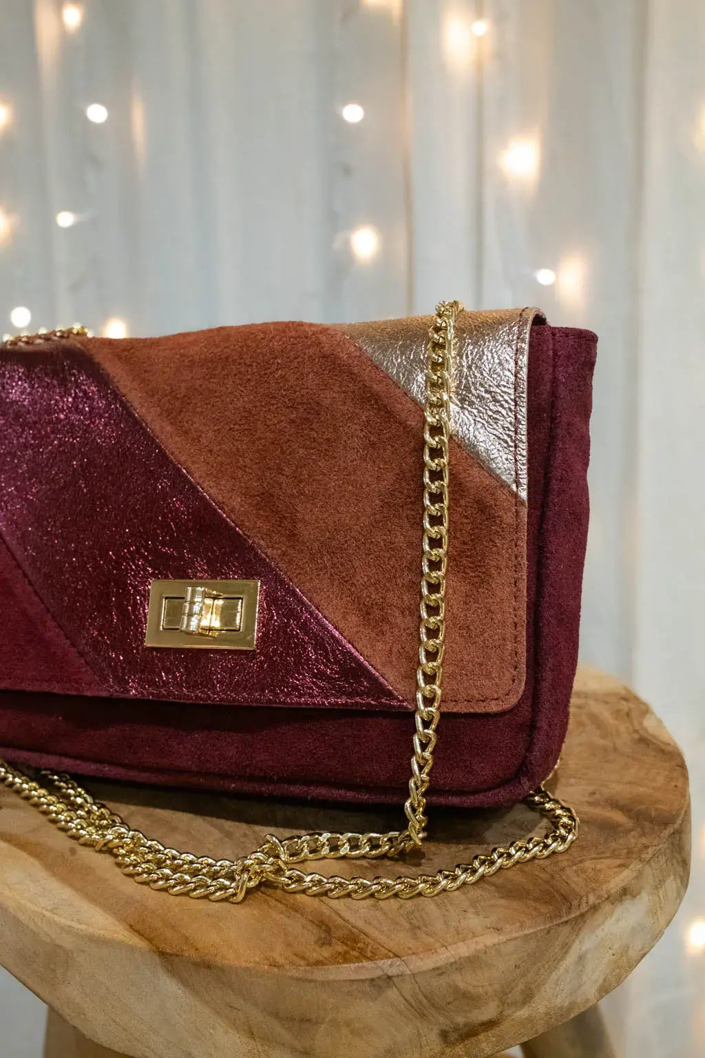 Sac à main Alizée bordeaux