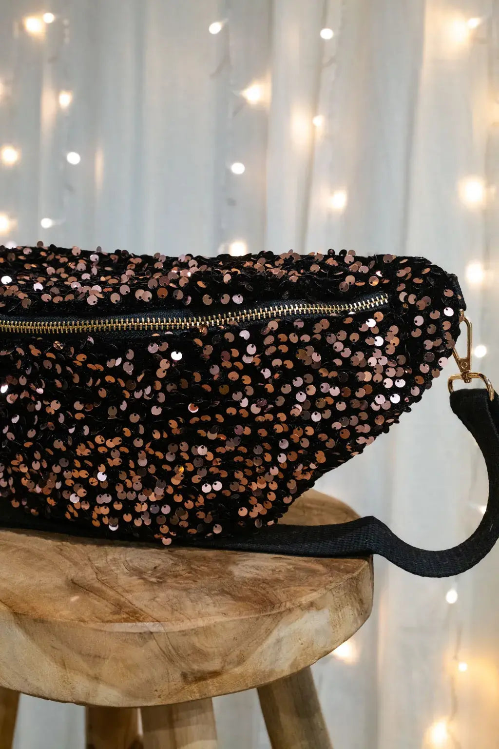 Sac banane à sequins Sina champagne