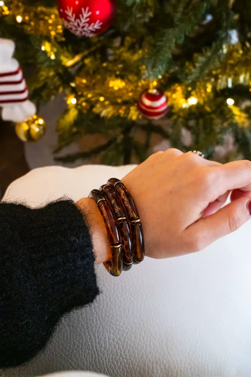 Bracelet Tyla ambre léopard