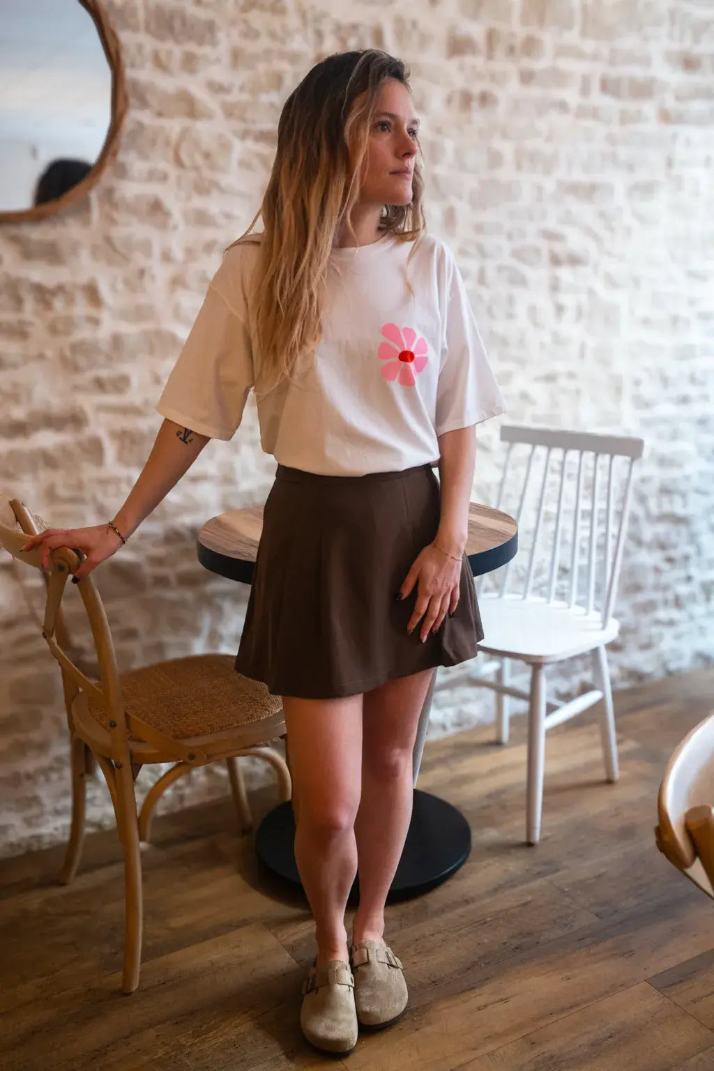 Jupe-short Jane taupe