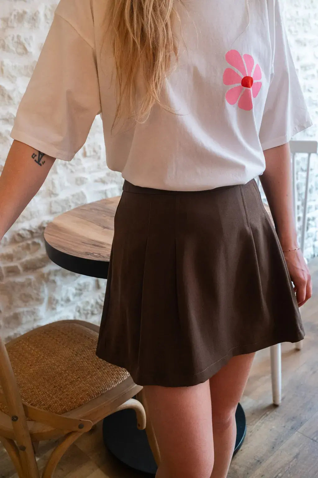 Jupe-short Jane taupe