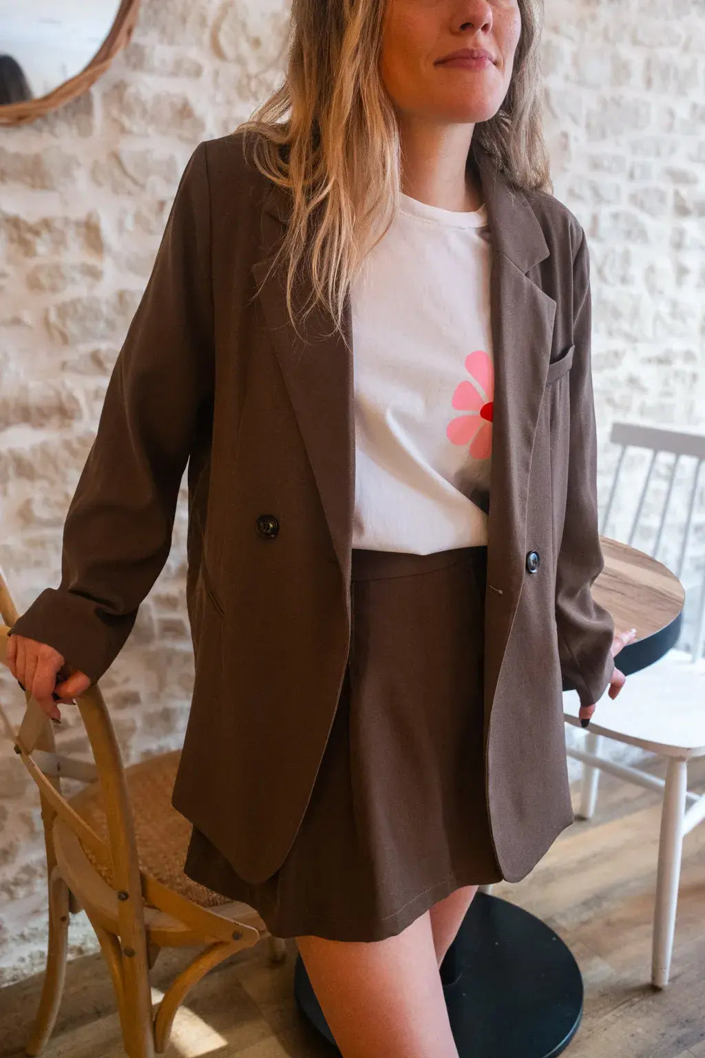 Jupe-short Jane taupe
