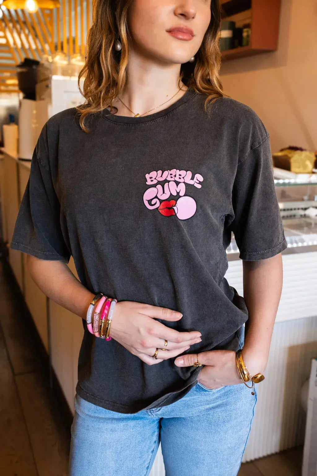 T-shirt Bubble gum gris