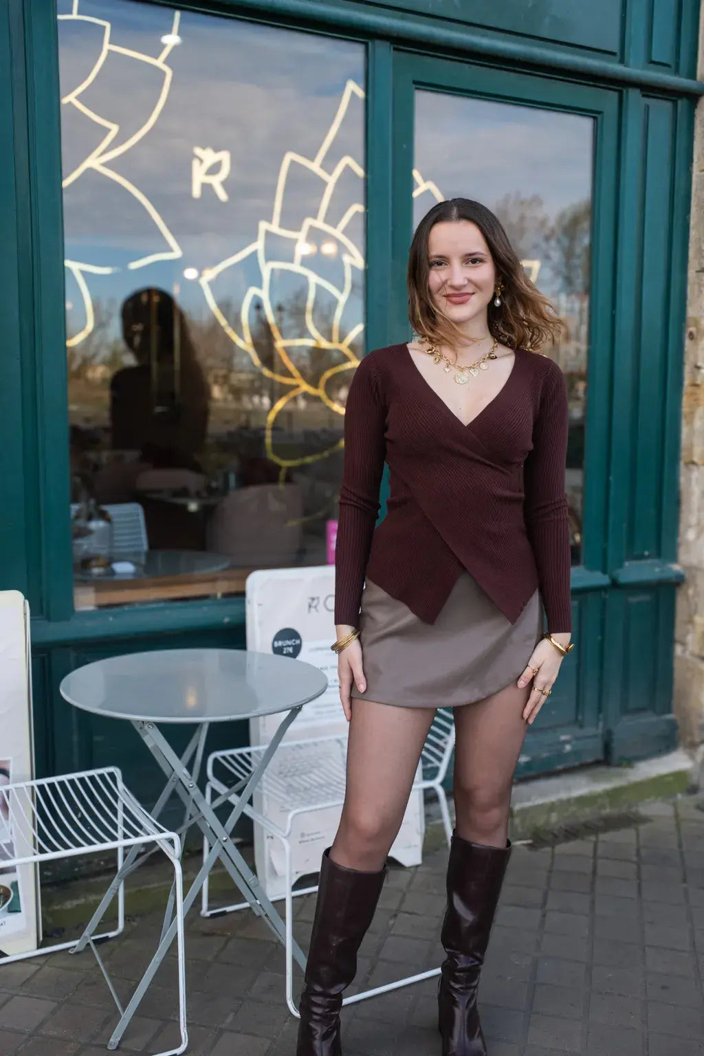 Pull Linda chocolat