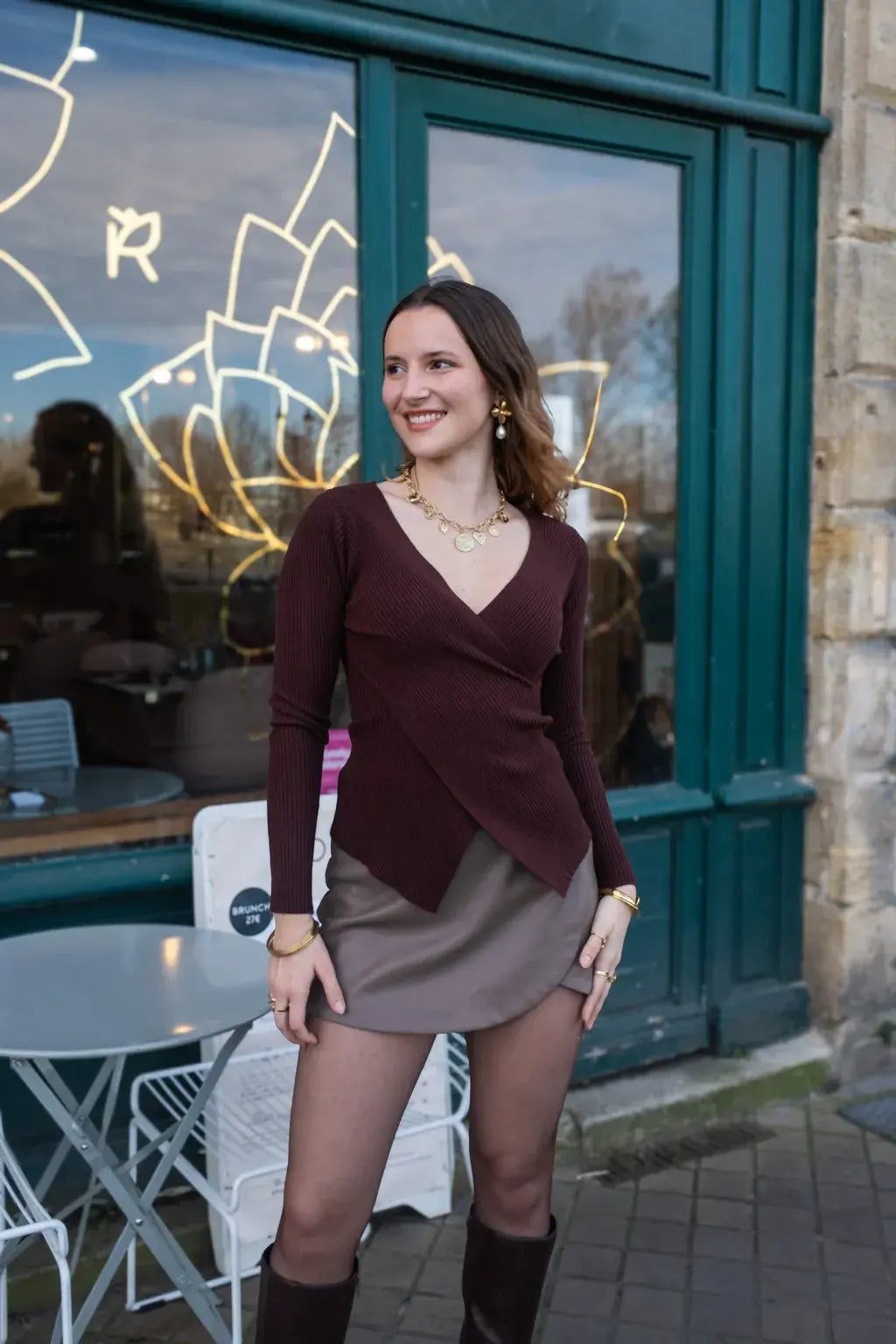 Pull Linda chocolat
