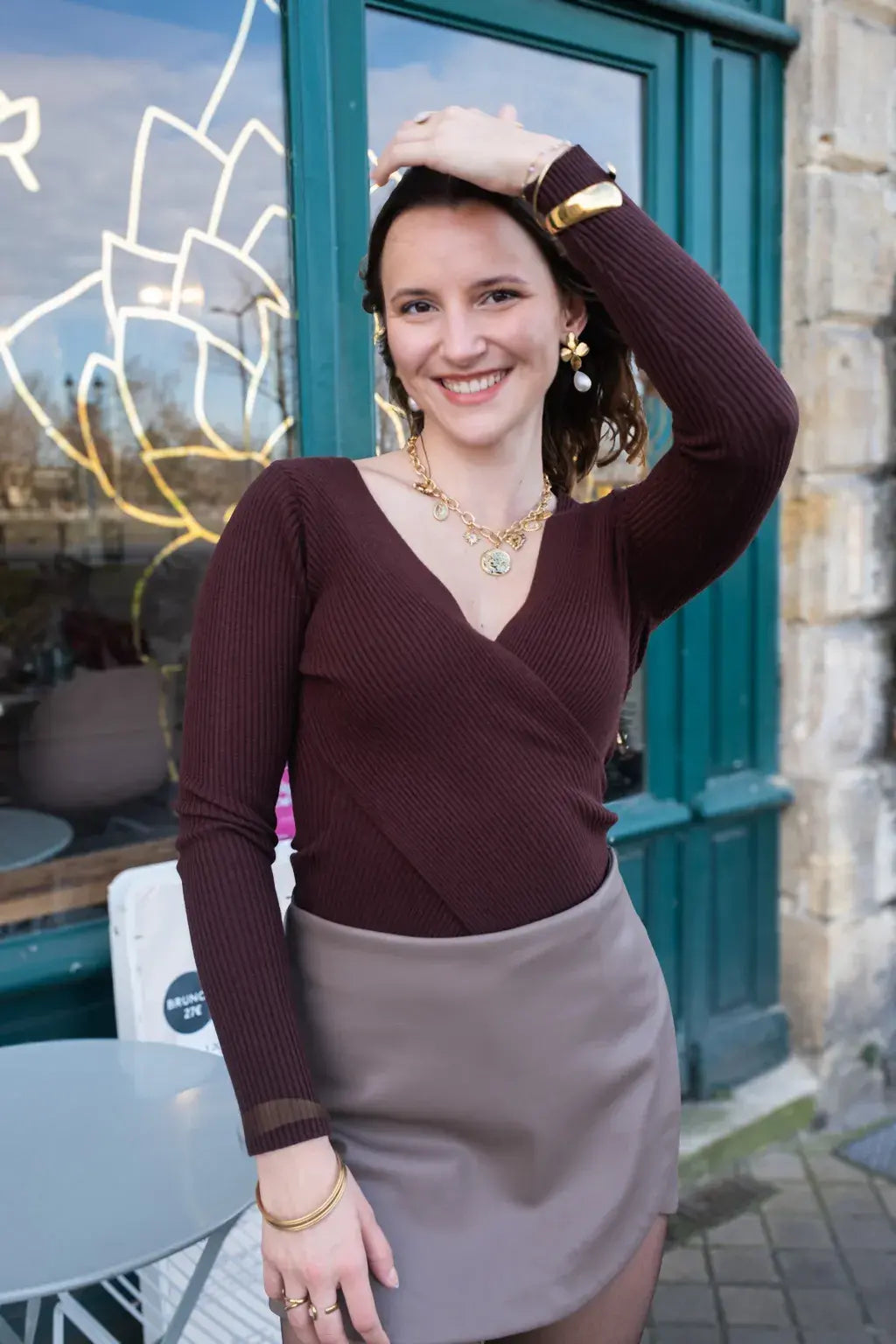 Pull Linda chocolat