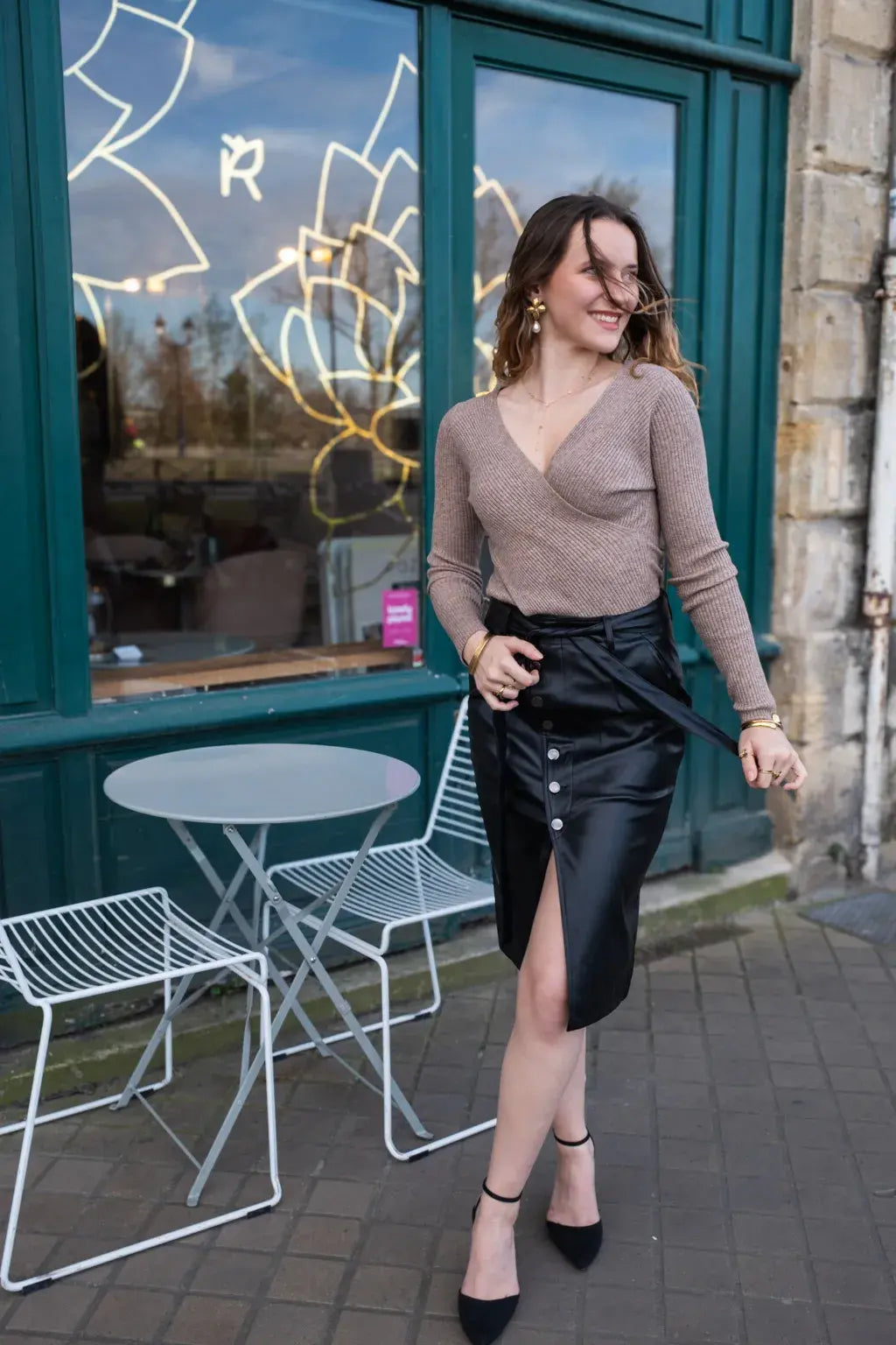 Pull Linda taupe