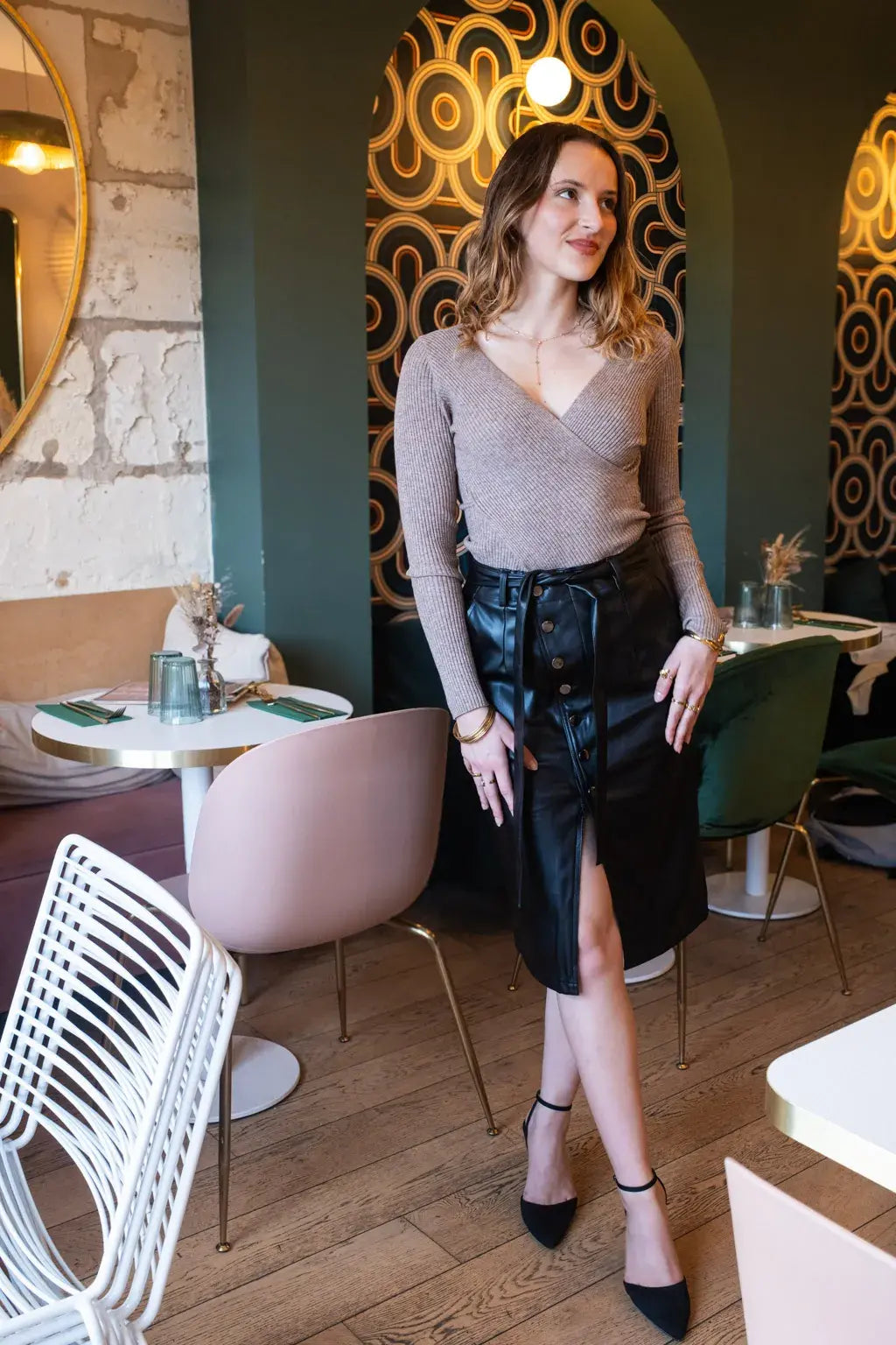 Pull Linda taupe
