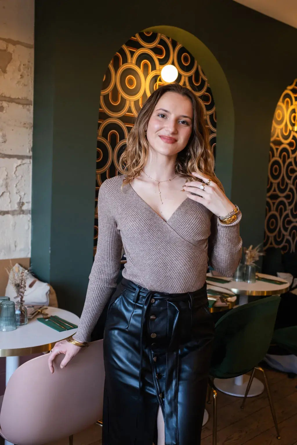 Pull Linda taupe