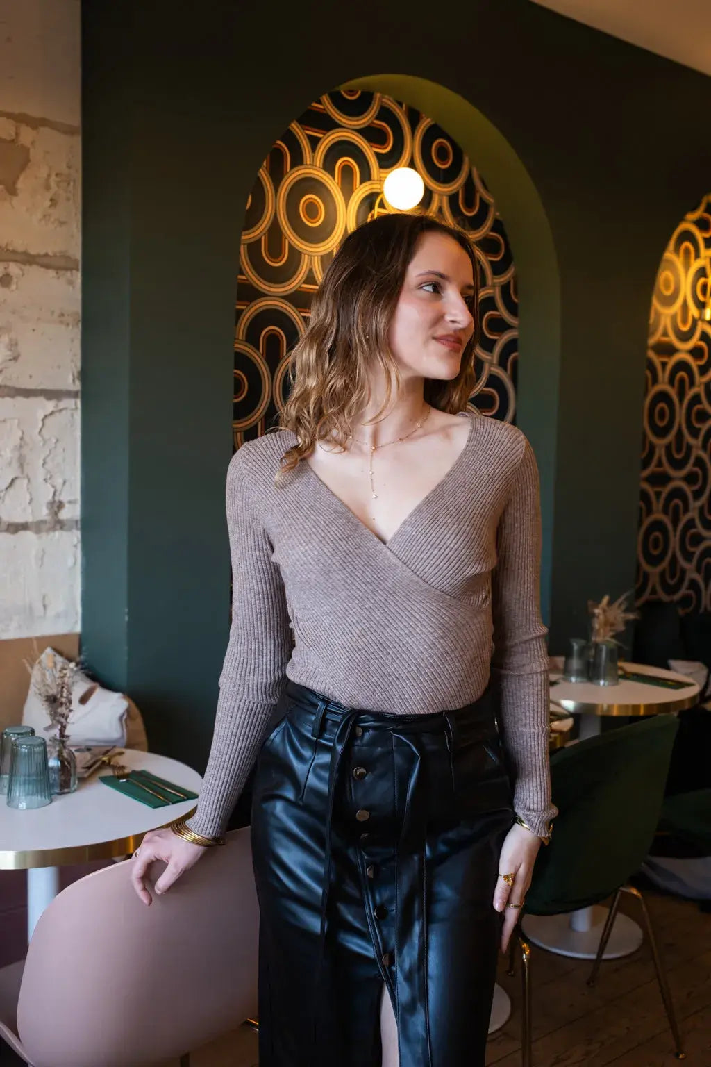 Pull Linda taupe
