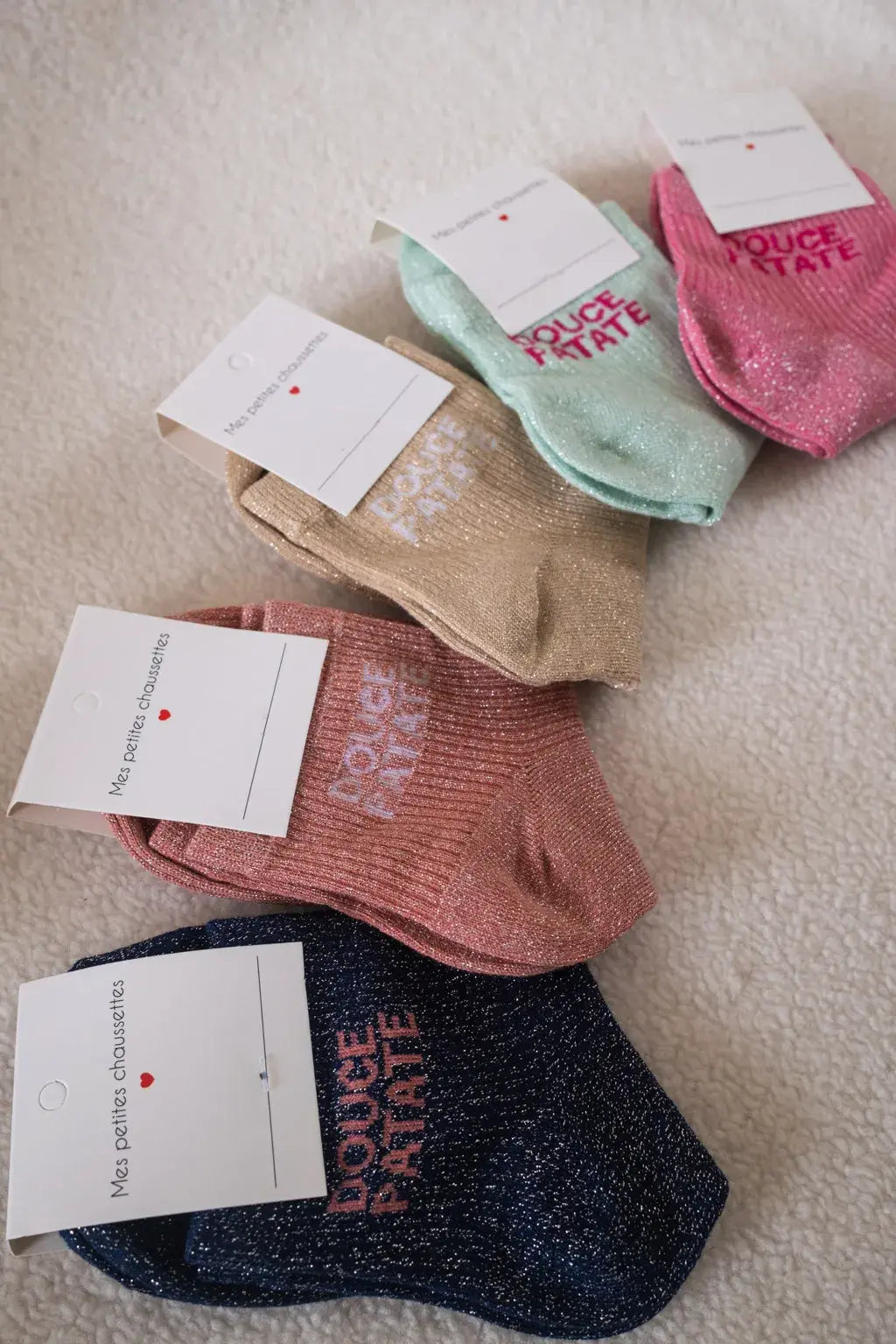 Chaussettes Douce Patate vert d'eau