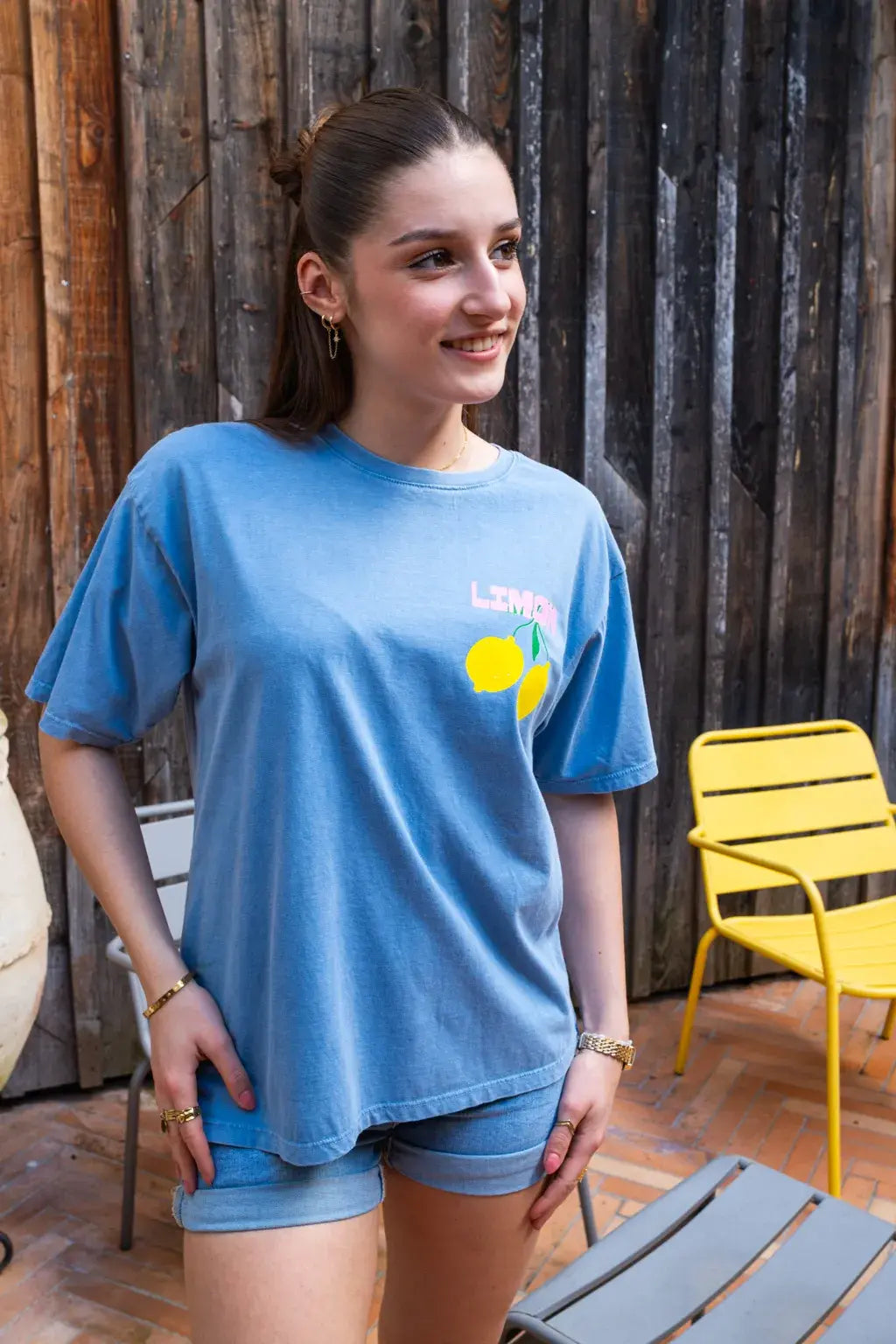T-shirt Limoncello bleu