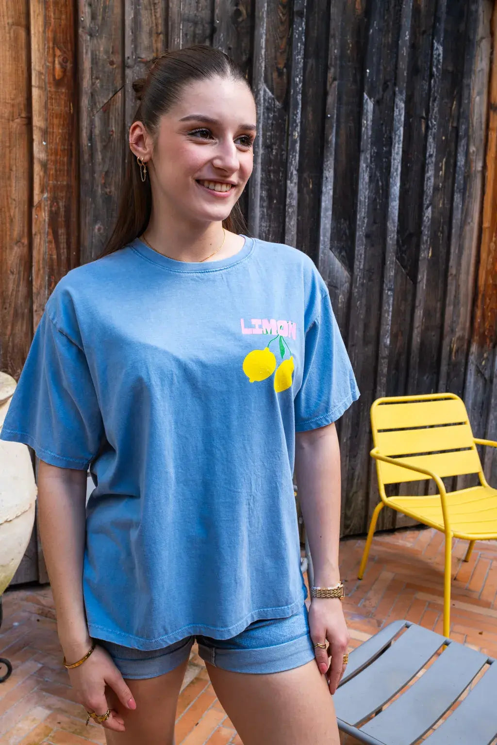 T-shirt Limoncello bleu