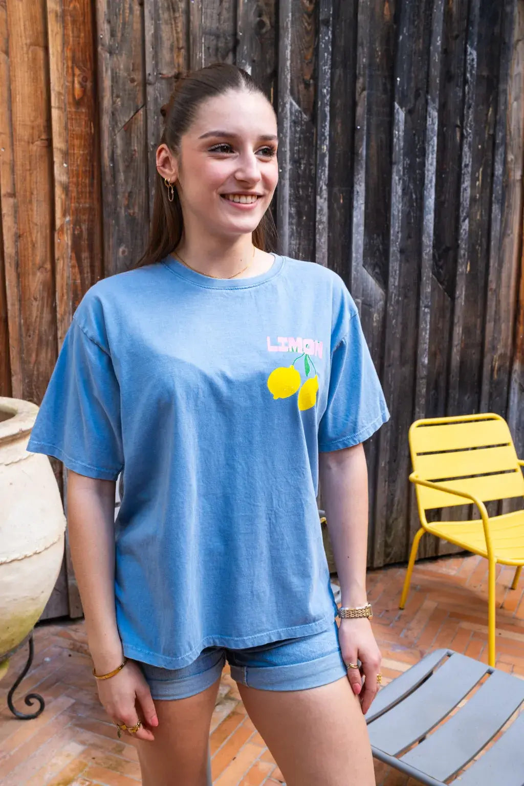 T-shirt Limoncello bleu