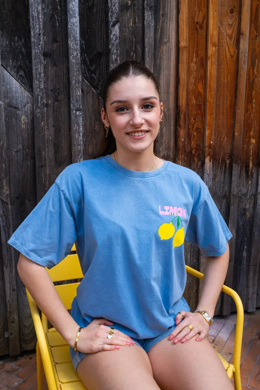 T-shirt Limoncello bleu