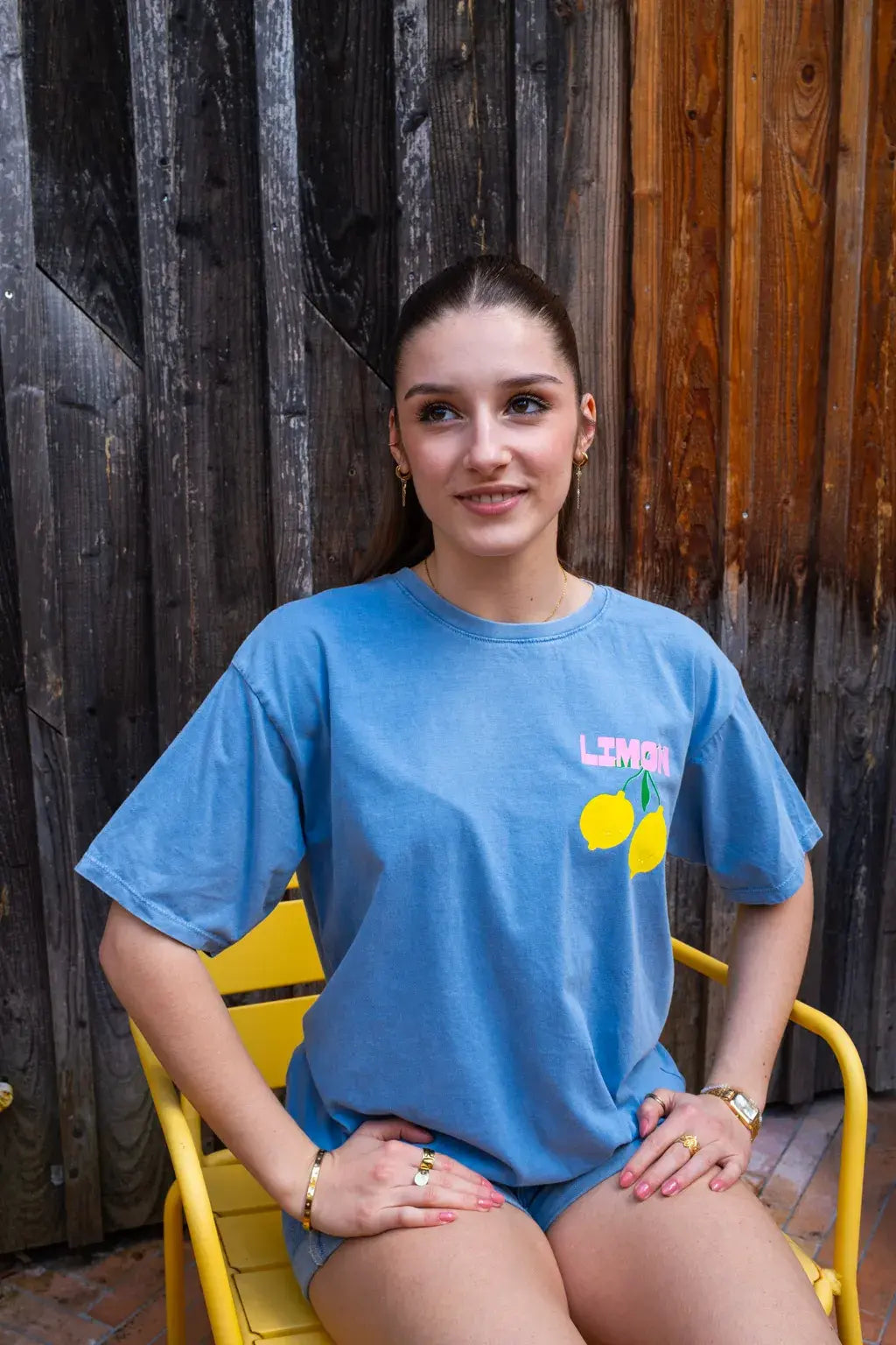 T-shirt Limoncello bleu