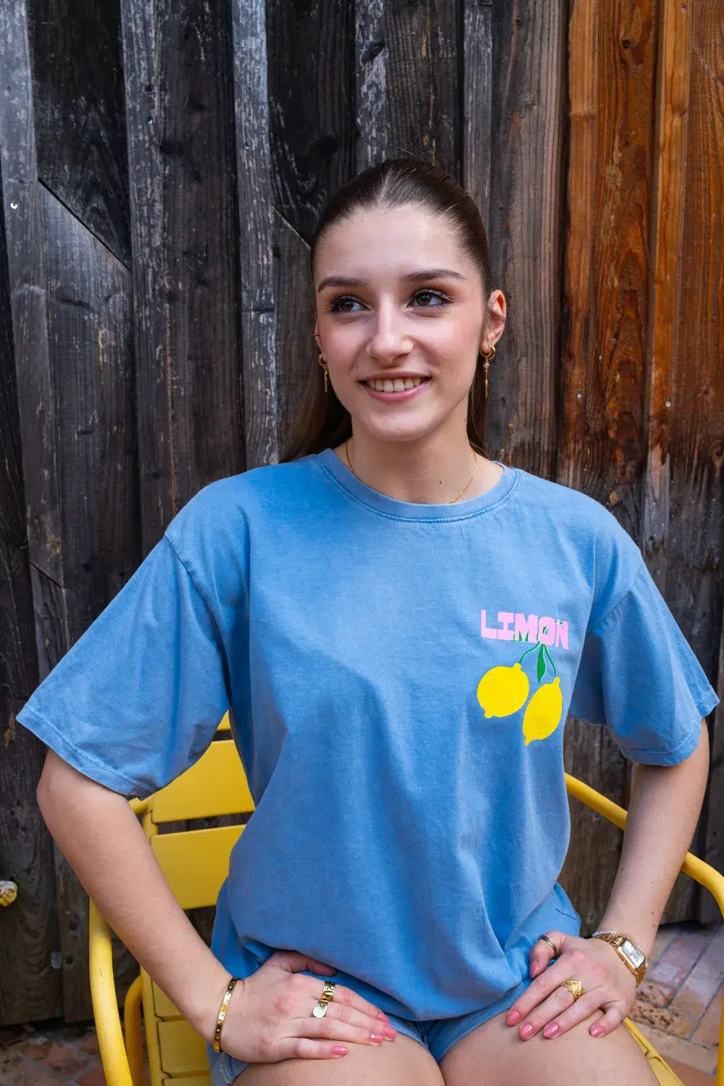 T-shirt Limoncello bleu