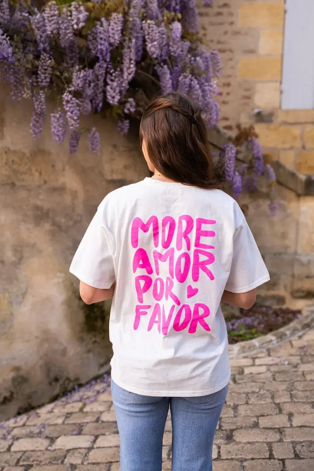 T-shirt More Amor écru