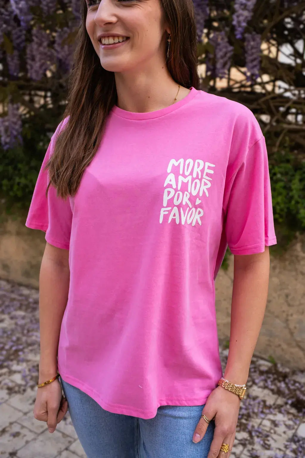 T-shirt More Amor rose