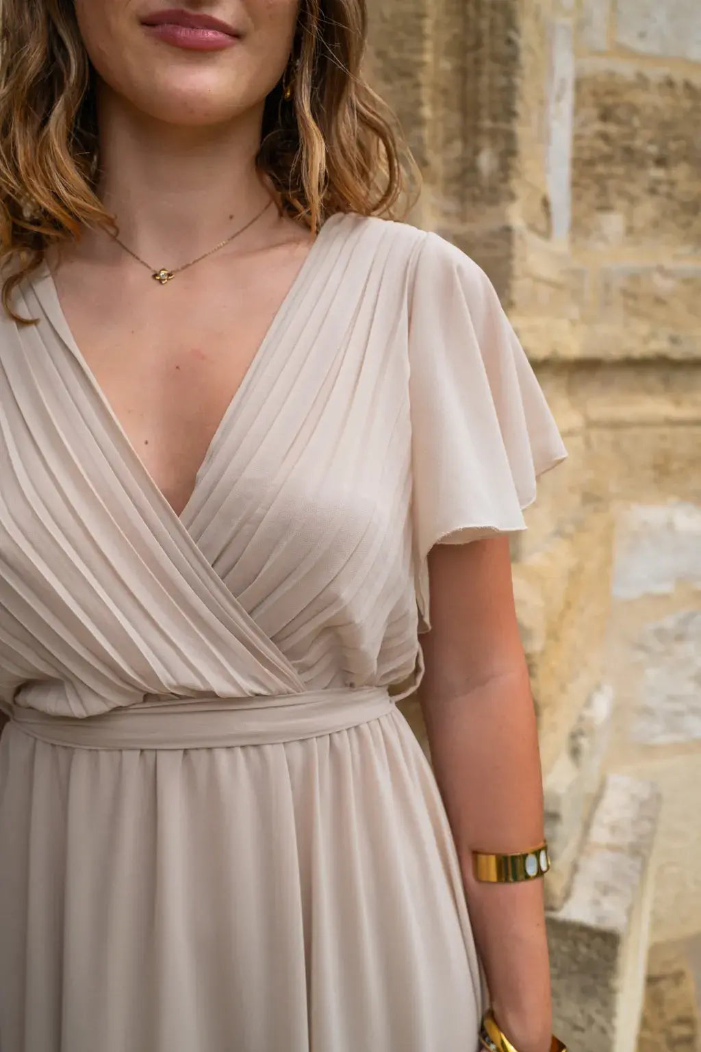 Robe Mila longue beige
