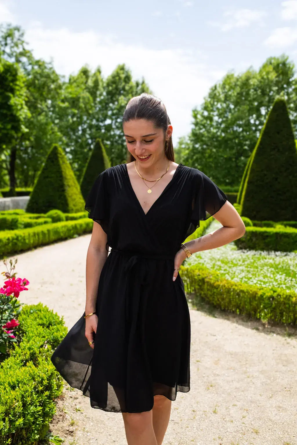 Robe Mila courte noire
