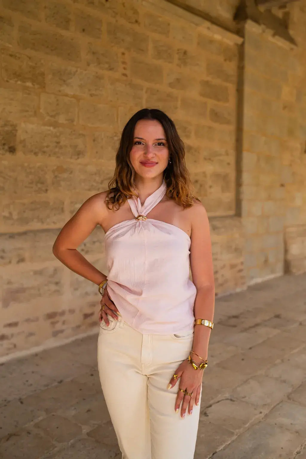Top Solène rose