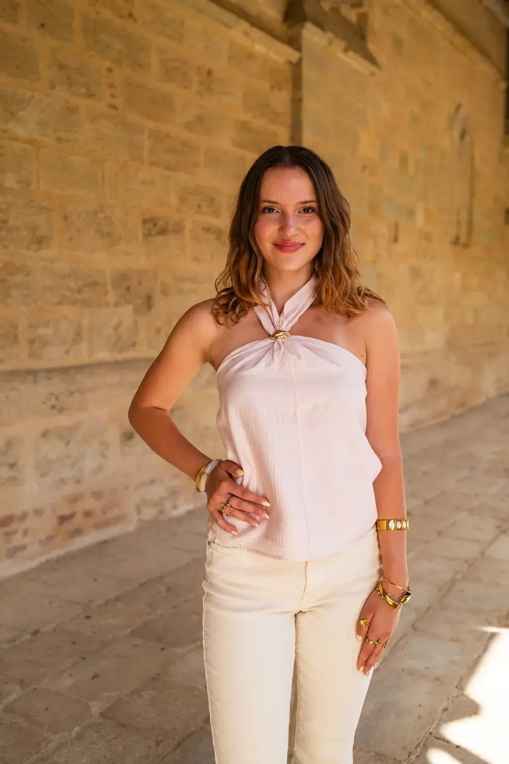 Top Solène rose