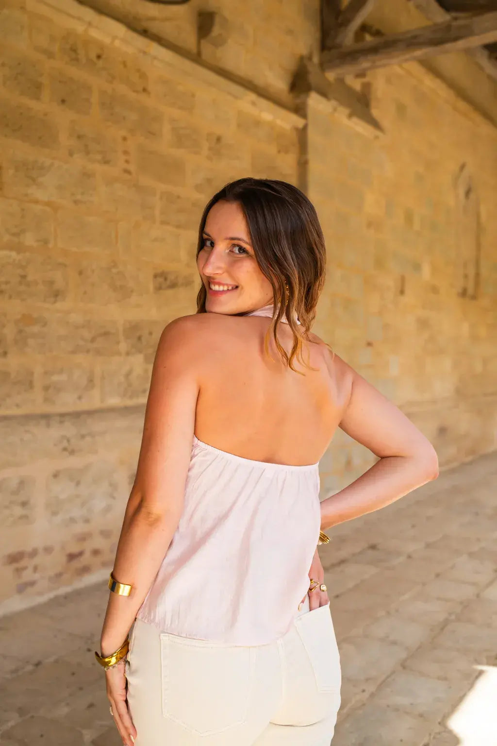 Top Solène rose