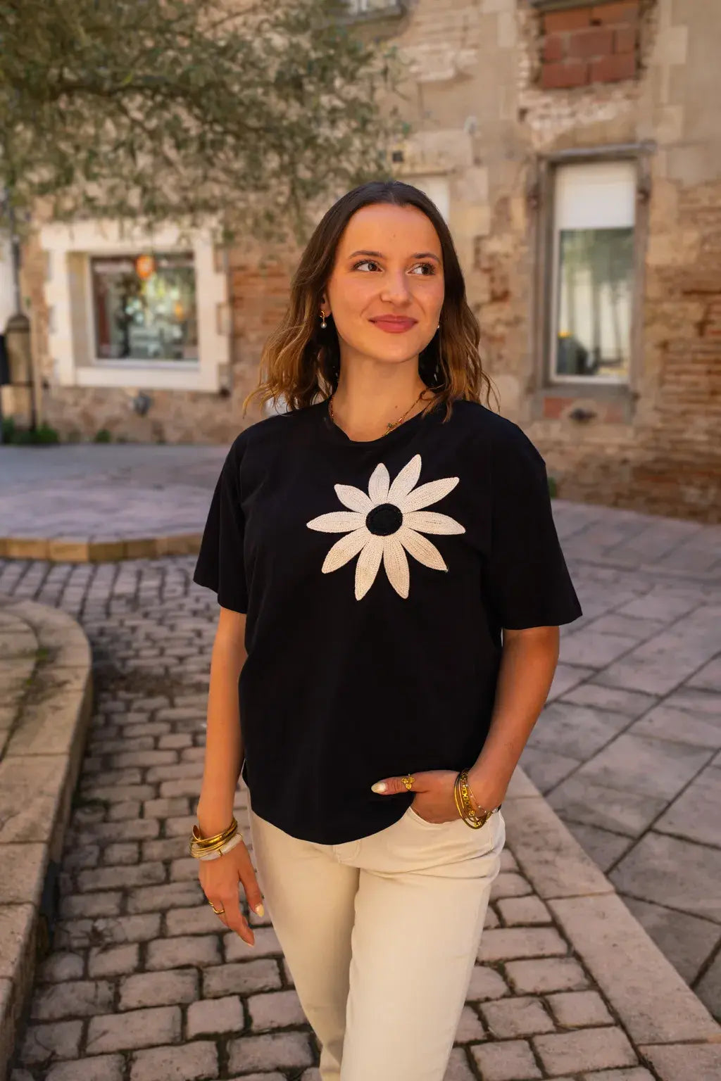 T-shirt crochet Boho