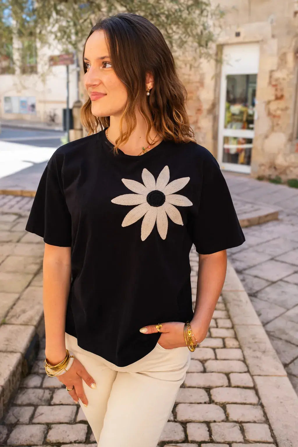 T-shirt crochet Boho