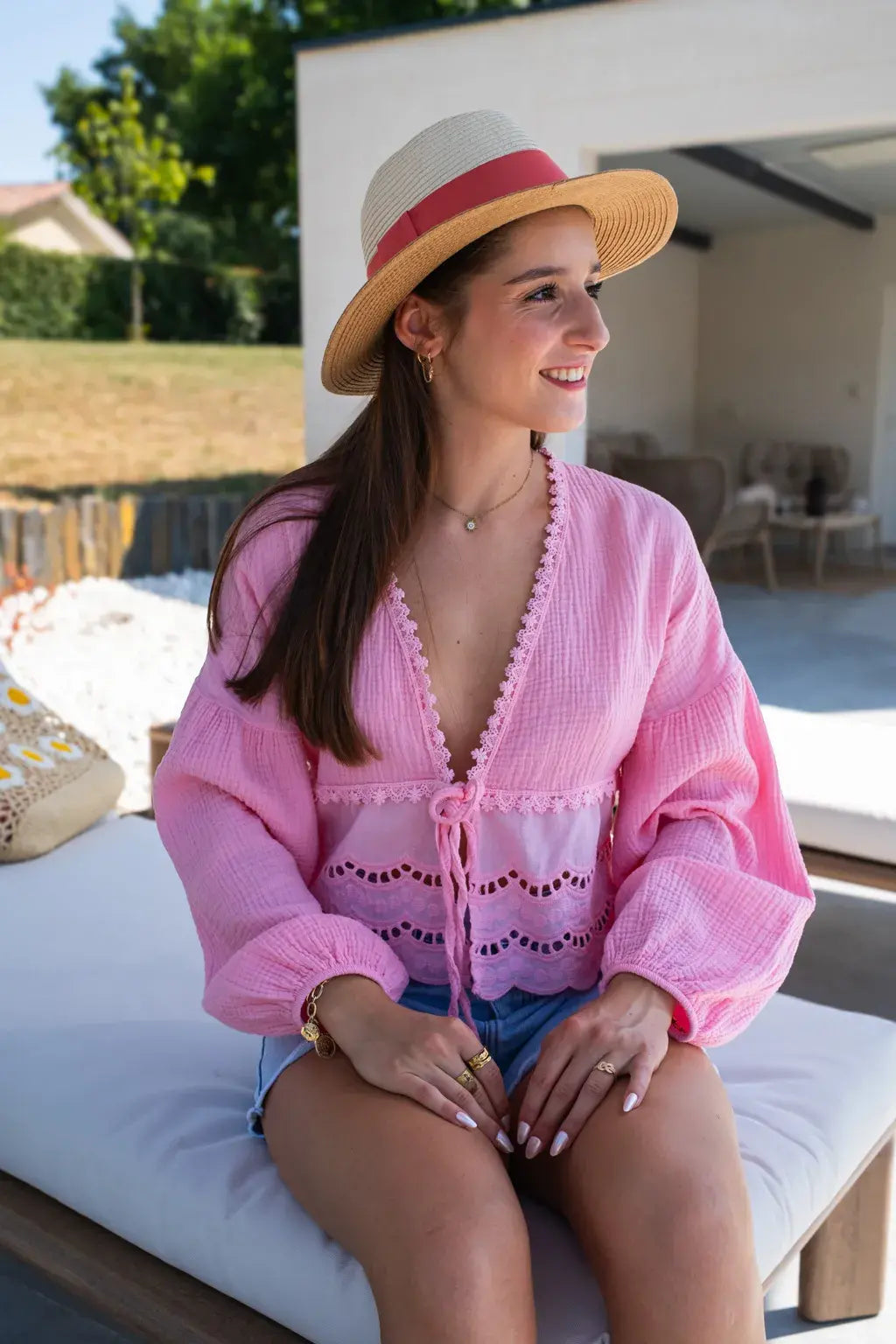 Blouse Clémentine rose