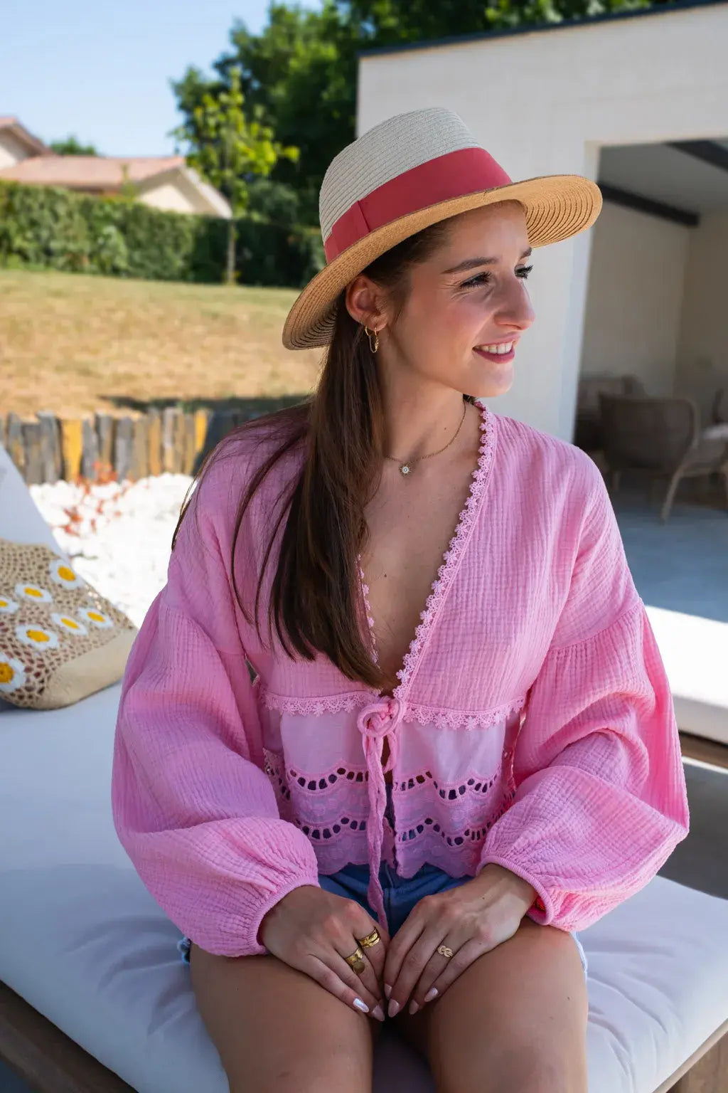 Blouse Clémentine rose