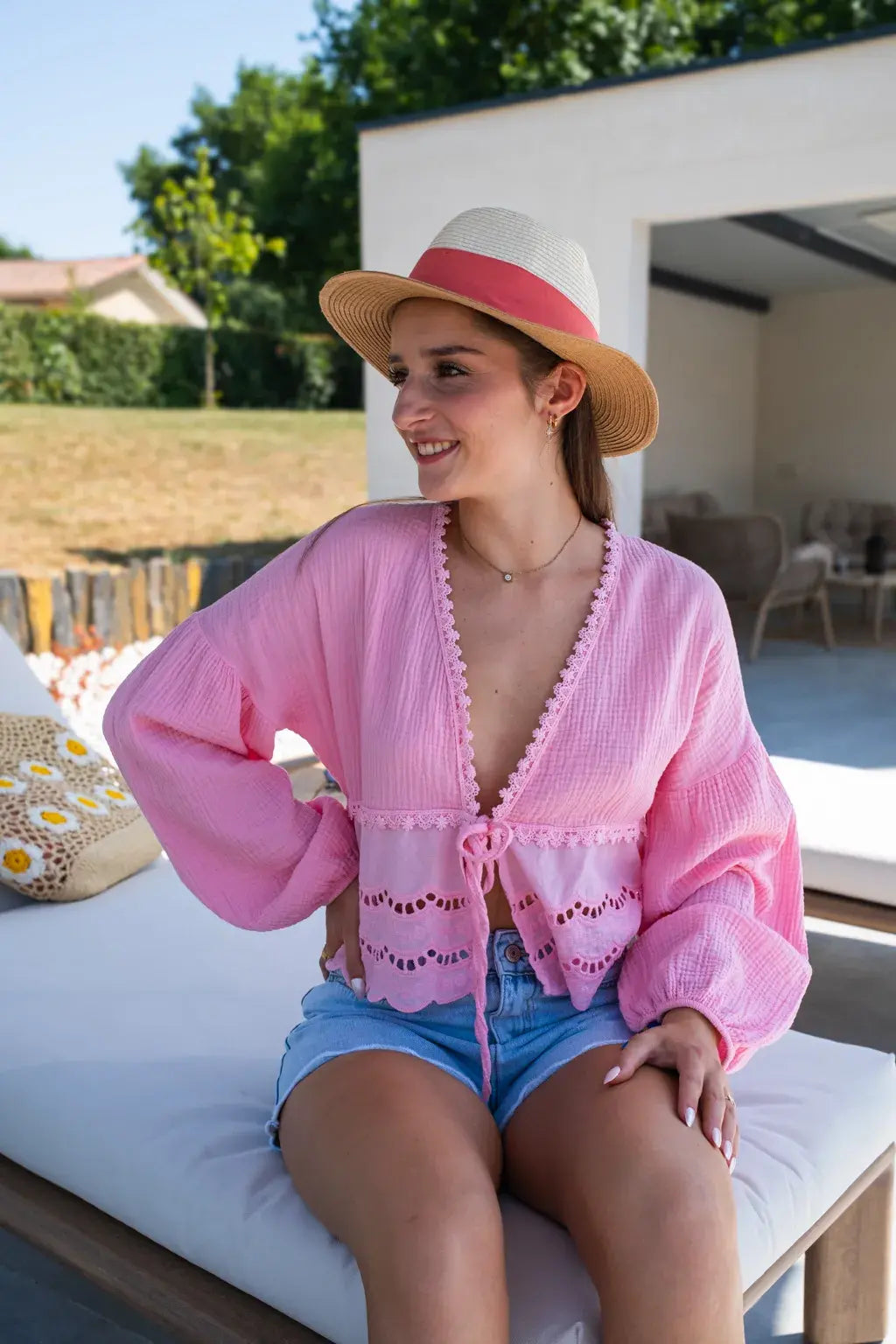 Blouse Clémentine rose