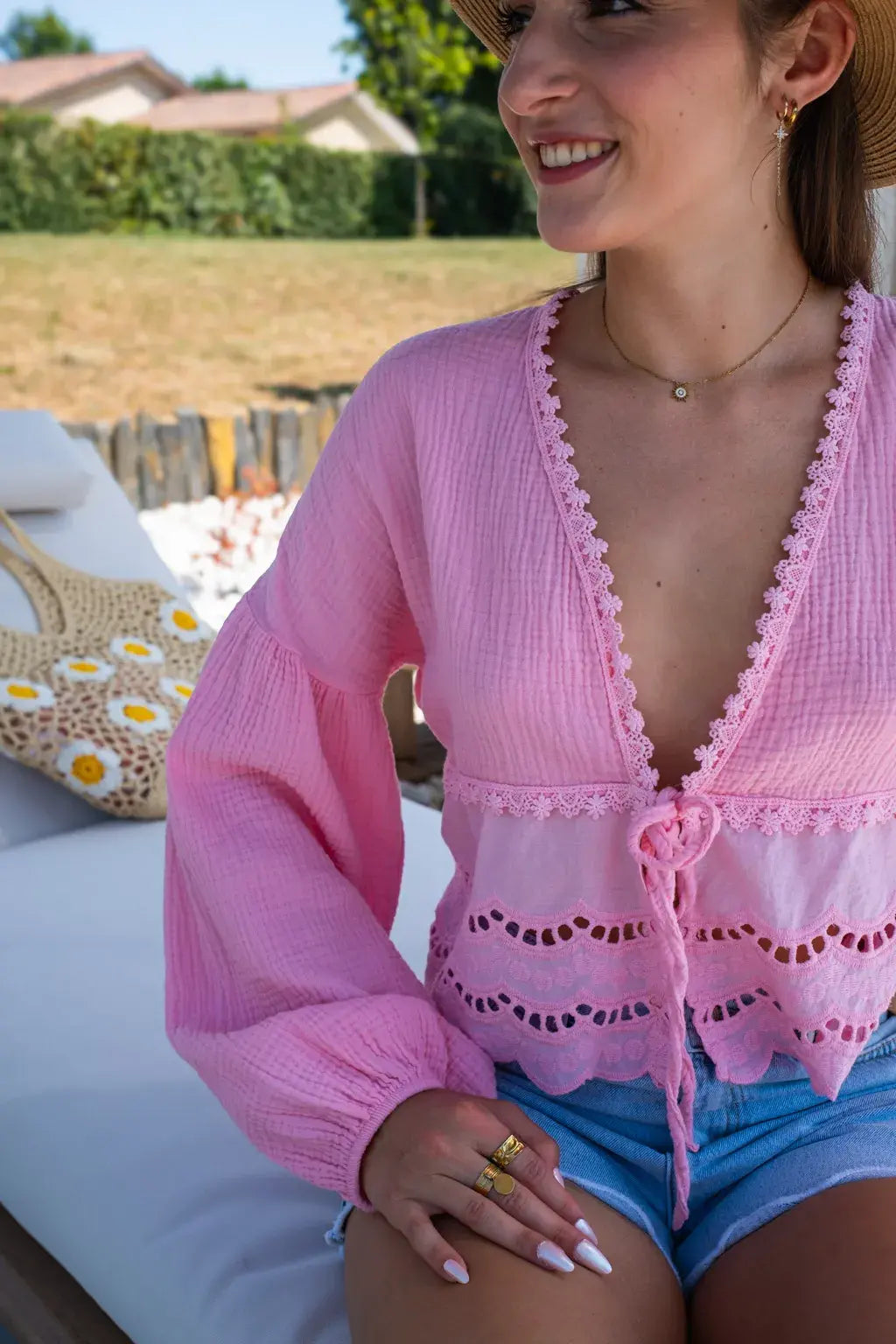Blouse Clémentine rose