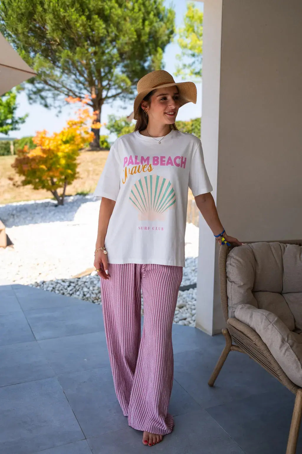 Pantalon Eline rose