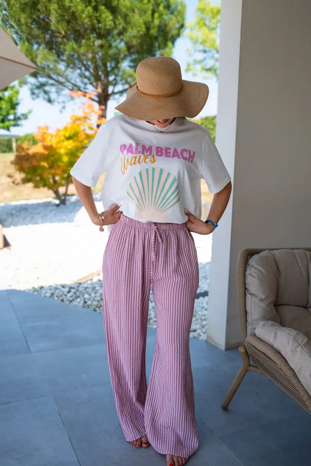 Pantalon Eline rose