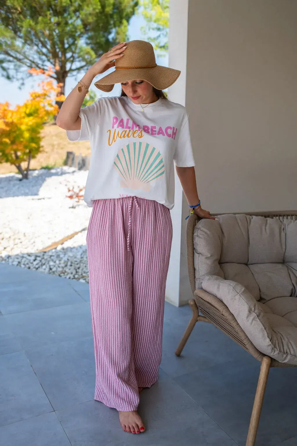 Pantalon Eline rose